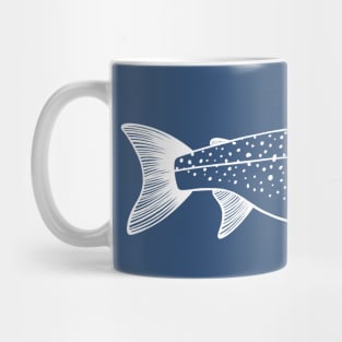 Landlocked Atlantic Salmon Ink Art - cool fish design - dark colors Mug